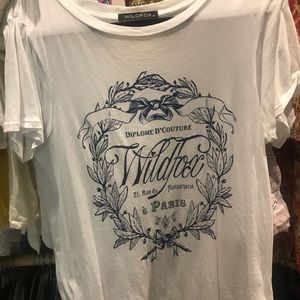White couture logo Wildfox tee